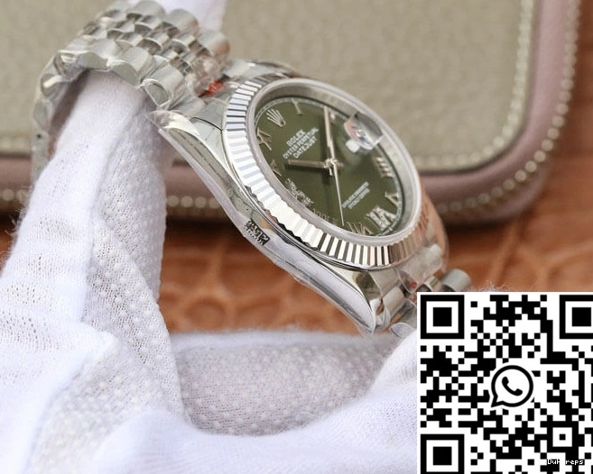 Green 36MM Dial Rolex 739 Flexible GM Datejust Factory 0801